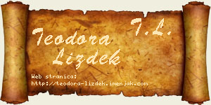 Teodora Lizdek vizit kartica